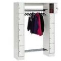 CP Garderobe mit Schließfächern Serie 8070 lichtgrau 80710-00 S10000, 10 Schließfächer 143,0 x 48,0 x 195,0 cm