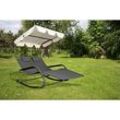 Garden Pleasure Sonnenliege Serifos anthrazit Stahl