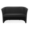 Nowy Styl 2-Sitzer Sofa Club Duo schwarz beige Leder