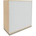 fm fastline Rollladenschrank akazie, silber 2 Fachböden 120,0 x 44,2 x 113,3 cm