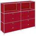 viasit Sideboard System4, 86329 rubinrot 152,9 x 40,4 x 118,2 cm