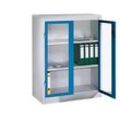 CP Stahlschrank 8531-055 S10180 lichtgrau, lichtblau, Acrylglas 120,0 x 50,0 x 120,0 cm, aufgebaut