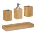 relaxdays Badaccessoires-Set braun