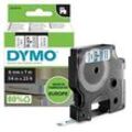 DYMO Schriftband D1 43610 S0720770, 6 mm schwarz auf transparent