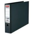 herlitz maX.file Ordner schwarz marmoriert Karton 7,5 cm DIN A3 quer