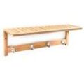 relaxdays Wandgarderobe braun Holz 4 Haken 50,0 x 18,0 cm