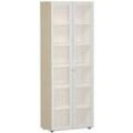 geramöbel Aktenschrank Flex, S-386821-GTA ahorn, Acrylglas satiniert 5 Fachböden 80,0 x 42,0 x 216,0 cm