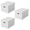 3 Esselte Home Aufbewahrungsboxen 50,0 l weiß 35,5 x 51,0 x 30,5 cm