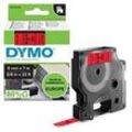 DYMO Schriftband D1 40917 S0720720, 9 mm schwarz auf rot