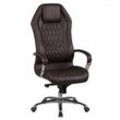 AMSTYLE Chefsessel, SPM1.297 Leder braun, Gestell silber