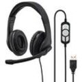 hama HS-USB300 USB-Headset schwarz