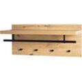 HAKU Möbel Wandgarderobe 15912 eiche Holz 4 Haken 70,0 x 30,0 cm