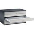 CP 7200 Planschrank dunkelgrau, silber 5 Schubladen 135,0 x 96,0 x 76,0 cm