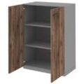 röhr Aktenschrank quantum, 180/D34/6120-85-R1 grau, eiche 2 Fachböden 80,0 x 41,9 x 112,5 cm