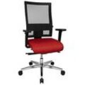 Topstar Bürostuhl Sitness 60, PS69BH W51 Stoff rot, Gestell alu