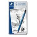 STAEDTLER Mars Lumograph 100 Bleistifte B, H, HB, 2H, 2B, 4H, 3H, 3B, 4B, 5B, 6B blau, 12 St.