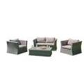 Garden Pleasure Loungegruppe Avila grau Kunststoff, Metall, 12-teilig