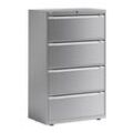 BISLEY Essentials Hängeregistraturschrank silber 4 Schubladen 80,0 x 47,0 x 130,0 cm