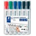 STAEDTLER 351 WP6 X Whiteboard-Marker farbsortiert 2,0 mm, 6 St.