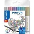 PILOT PINTOR Metallic Kreativmarker farbsortiert 4,0 - 12,0 mm, 6 St.