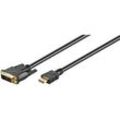 goobay HDMI A/DVI-D Kabel 2,0 m schwarz, 1 St.