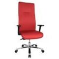 Topstar XXL Bürostuhl Big Star 30, BT390T W51 Stoff rot, Gestell alu