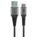 goobay USB 2.0 A/USB C Kabel 0,5 m schwarz, grau, 1 St.