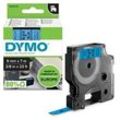 DYMO Schriftband D1 40916 S0720710, 9 mm schwarz auf blau