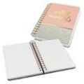 SIGEL Notizbuch mit Spirale Jolie® ca. DIN A5 punktraster, rose/gold/schwarz Hardcover 240 Seiten