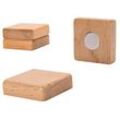 SIGEL Magnete braun, Holz 3,3 x 3,3 x 0,9 cm, 4 St.