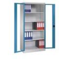 CP Stahlschrank 8920-055 S10118 lichtgrau, lichtblau, Acrylglas 93,0 x 40,0 x 195,0 cm, aufgebaut