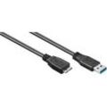 goobay USB 3.0 A/Micro USB 3.0 B Kabel 3,0 m schwarz, 1 St.