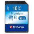 verbatim Speicherkarte SDHC-Card Premium 16 GB