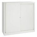 BISLEY Schiebetürenschrank ECO, SD12112S696 verkehrsweiß 2 Fachböden 120,0 x 43,0 x 118,1 cm