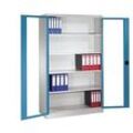 CP Stahlschrank 8930-055 S10099 lichtgrau, lichtblau, Acrylglas 120,0 x 40,0 x 195,0 cm, aufgebaut