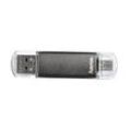 hama USB-Stick Laeta Twin grau 16 GB