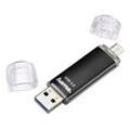 hama USB-Stick Laeta Twin schwarz 16 GB