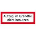 SafetyMarking® Brandschutzaufkleber "Aufzug im Brandfall nicht benutzen" rechteckig 14,8 x 5,2 cm