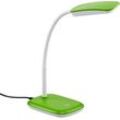 TRIO Leuchten LED Tischleuchte Boa, LED fest integriert, Warmweiß, Schreibtischlampe, grün, Touch Dimmer, warmweiß, verstellbarer Flexarm, grün