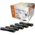 Peach HP 126 A 5 Toner (2*bk, c/m/y) ersetzt HP No. 126A, CE310A*2, CE311A, CE312A, CE313A für z.B. HP Color LaserJet Pro CP 1000 (wiederaufbereitet)