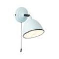 BRILLIANT Lampe Telio Wandleuchte Zugschalter hellblau 1x D45, E14, 28W, geeignet für Tropfenlampen (nicht enthalten) Mit Zugschalter