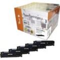 Peach HP 305 A 5 Toner (2*bk, c/m/y) ersetzt HP No. 305A, CE410A*2, CE411A, CE412A, CE413A für z.B. HP LaserJet Pro 300 color M 351 A (wiederaufbereitet)