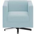 DOMO Collection Sessel BOB hellblau silber Stoff