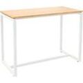 Paperflow Stehtisch Easy Desk, aus Metall, mit Bodenausgleichsschrauben, H 1100 mm, desinfektionsmittelbeständig, buche/weiß