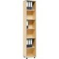 Schäfer Shop Select Regal MOXXO IQ, Holz, 6 Fächer, 6 OH, B 401 x T 362 x H 2168 mm, Ahorn-Dekor