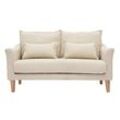 Design-Sofa 2 Plätze beiger Stoff KATE