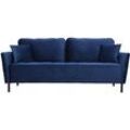 3-Sitzer-Sofa aus blauem Samt BEKA