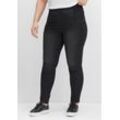 Jeggings mit breitem Gummibund, black Denim, Gr.46