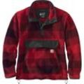 Carhartt Relaxed Fit Plaid, Fleece-Pullover Dunkelrot/Rot M male