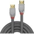 LINDY HDMI Anschlusskabel HDMI-A Stecker, HDMI-A Stecker 10.00 m Grau 37876 4K UHD HDMI-Kabel